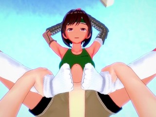 POV Hentai Footjob from Yuffie Kisaragi from Final Fantasy