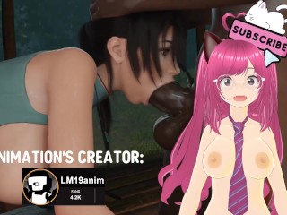 Three cocks for Lara Croft fill all her holes (LM19anim animation) - Jazziuu