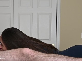 Blowing my bestfriends brother while she's in the other room