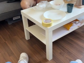 Straight friends jerk off each other