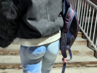 Helped Montanasvibe carry her things on the train, then fucked her in the toilet