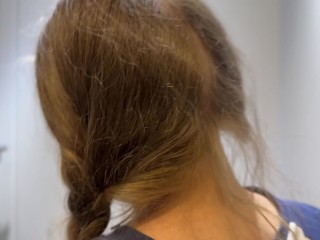 Helped Montanasvibe carry her things on the train, then fucked her in the toilet