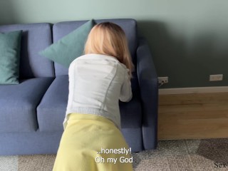 "Don't even try to put it inside ..." Naive stepmom gets her first anal creampie from her stepson