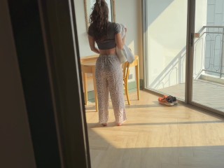 Sharing Hotel Room with Hot Stepsister!!