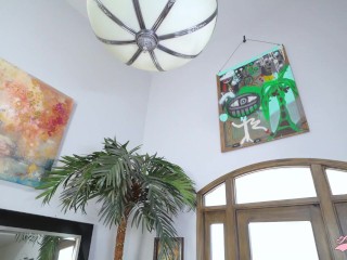 Cuckold Husband surprised his Arab wife with BBC Alina angel زوجي الديوث جابلي هديه فحل الينا انجل