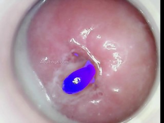 Impregnated by Blue Alien now when I cum blue semen drips from my cervix!