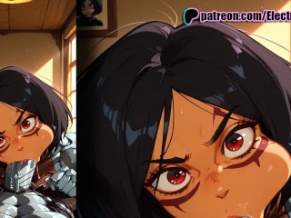 Alita from Battle Angel dominated roughly and screaming loudly