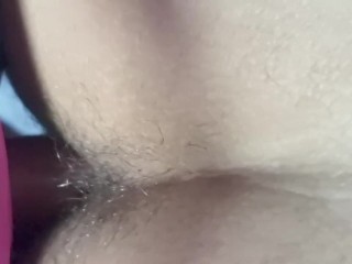 Wife dominates her husband, introduces objects and makes delicious pegging