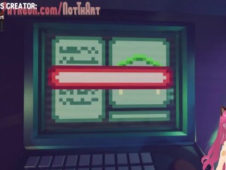 Samus Aran from Metroid needs to fill her dildo's balls with semen (NotkArt animation) - Jazziuu