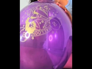 Inflating long-neck balloons (Full video in C4S/OF/MV/Membersite)
