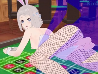 Lilja Katsuragi (Bunny Girl) and I have intense sex in the casino. - Gakuen Idolmaster Hentai