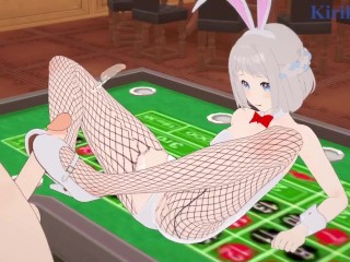 Lilja Katsuragi (Bunny Girl) and I have intense sex in the casino. - Gakuen Idolmaster Hentai