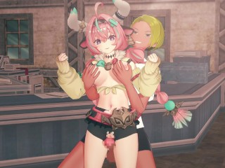 【原神 ヴァレサ】3Dエロアニメーション(背後乳揉み⇒手マン⇒手コキ⇒フェラ⇒セックス ばれさ3 Genshin Impact Varesa hentai sex.)