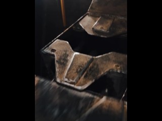 Lara in Trouble 3 or "Dirty Larry" automated fucking in the workshop