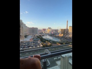 (Part 2) Fucking a hot skinny blonde girl on the Cosmo balcony in Las Vegas.