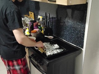 Фаршированный морской окунь