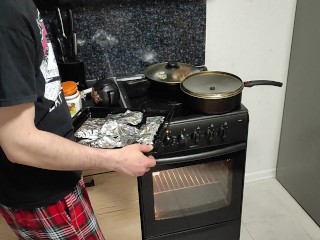 Фаршированный морской окунь