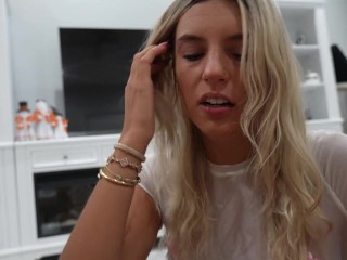 Slutty Teen Easter Bunny and Earns a MASSIVE FACIAL!!!