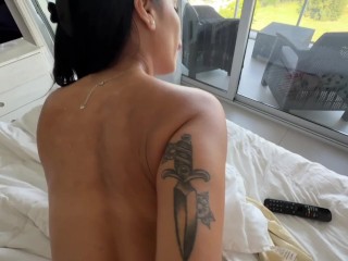 Sharing bed with your stepsister? Yes! Jerk off dick, please - Lana Myers