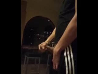 a guy jerks off at the campsite