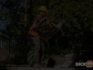 Busty Blonde Kitana Seduces Construction Worker To Shove His Big Black Cock Into Her Tight Wet Pussy