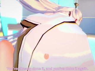 POV Hentai Footjob from Ningguang from Genshin Impact