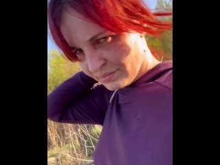 My kinky Easter - clothespins, licking dirt, nipple torture with stones, masturbating with stick