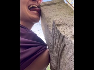 My kinky Easter - clothespins, licking dirt, nipple torture with stones, masturbating with stick