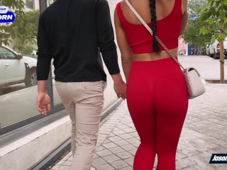 Hot lost tourist gets picked up by a stranger in Madrid - She is just a little obedient slut!