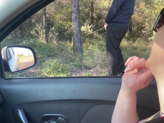 While Sergio was peeing I couldn't hold myself back and wanted to taste his dick