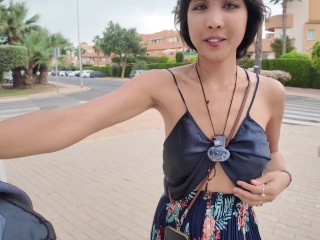 Called Uber Naked in Public for a Dare, So Embarrassed Risky Nudist Exhibitionist Japanese Outdoors