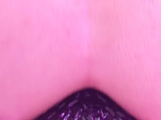 Very close up anal riding a big dildo, my lubed ass is slippery and farting