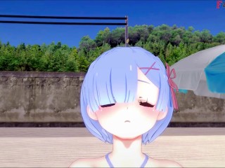 Rem hard sex on the beach | Re: Zero | Full & POV on patreon: Fantasyking3