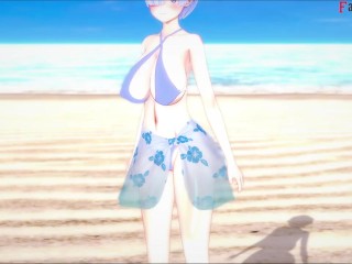 Rem hard sex on the beach | Re: Zero | Full & POV on patreon: Fantasyking3