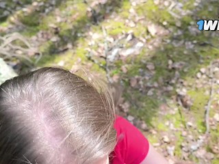 The slut's husband tied her to a tree for cheating, and I was passing by, fucked her and saved her!