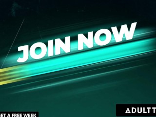 ADULT TIME - Lesbians Hime Marie, Nicole Doshi, & Melissa Stratton Use Strap-Ons For Hot Anal 3-Way!