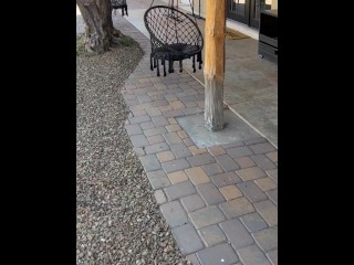 Backyard masturbating big cumshot