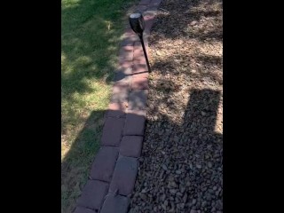 Backyard masturbating big cumshot