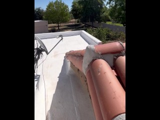 Masturbating in public off my roof while people are around