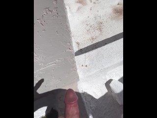 Masturbating in public off my roof while people are around