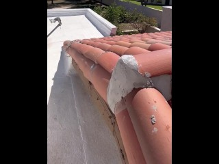 Masturbating in public off my roof while people are around