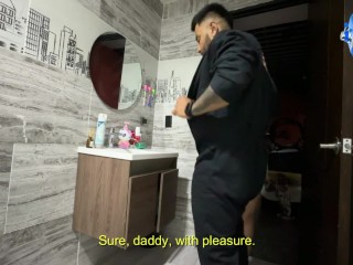 The guy who repairs my house fucks me in a dress and without a condom while my husband is not home.