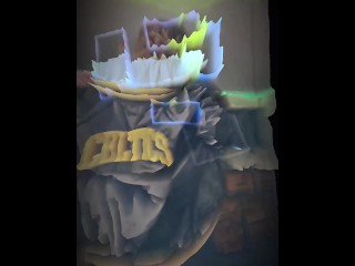 Carrie Cougar in a tight white top shows her latest NBA apparel