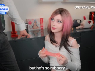 Stuck an anal plug in a sex shop - pinkloving