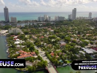 FreeUse Milf - Latino Stud Bangs His Busty Stepmom From Behind While His Milf Principal Masturbates