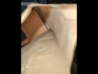 "Cant believe I'm doing this!"-Nerdy MILF sneaks on to public bus,sex w guy from bachelorette party