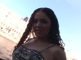 Shameless teen picked up on the street by the foreign tourist and then ass-fucked at his flat