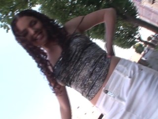 Shameless teen picked up on the street by the foreign tourist and then ass-fucked at his flat