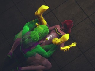 Batwoman gettin Joker´s dick