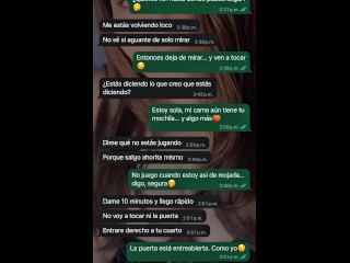  me vio en bragas, no se aguantó y terminó montando su verga